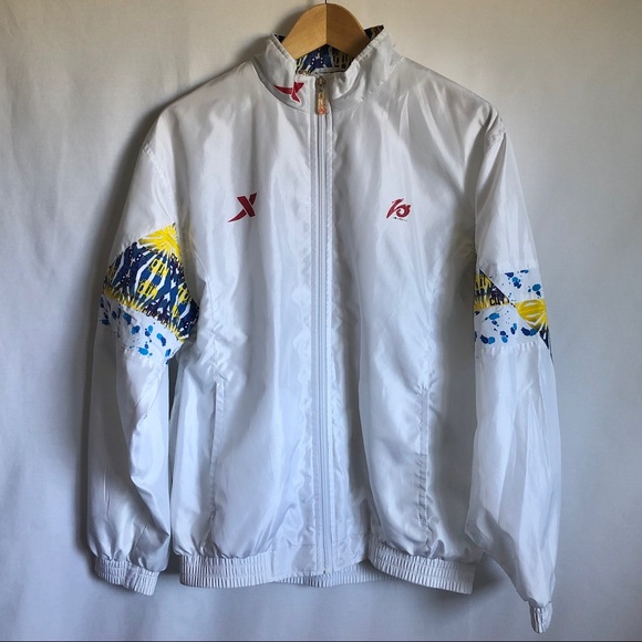 Equipment sporty white bomber jacket size M - Picture 1 of 11